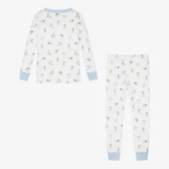 Kissy Kissy Nightwear*White & Blue Cotton Playground Pups Pyjamas