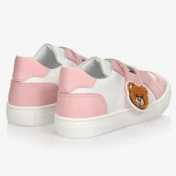 Moschino Baby Trainers|Trainers*White & Pink Leather Trainers