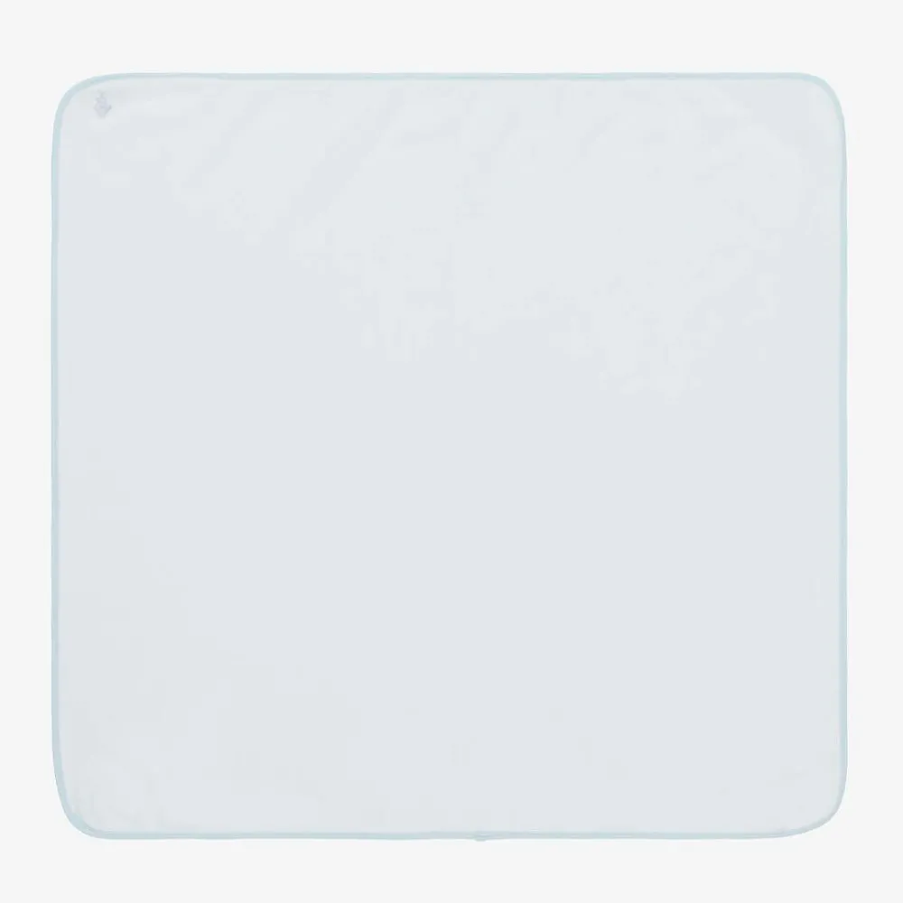 Emile et Rose Blankets & Shawls*White & Blue Cotton Blanket (73cm)