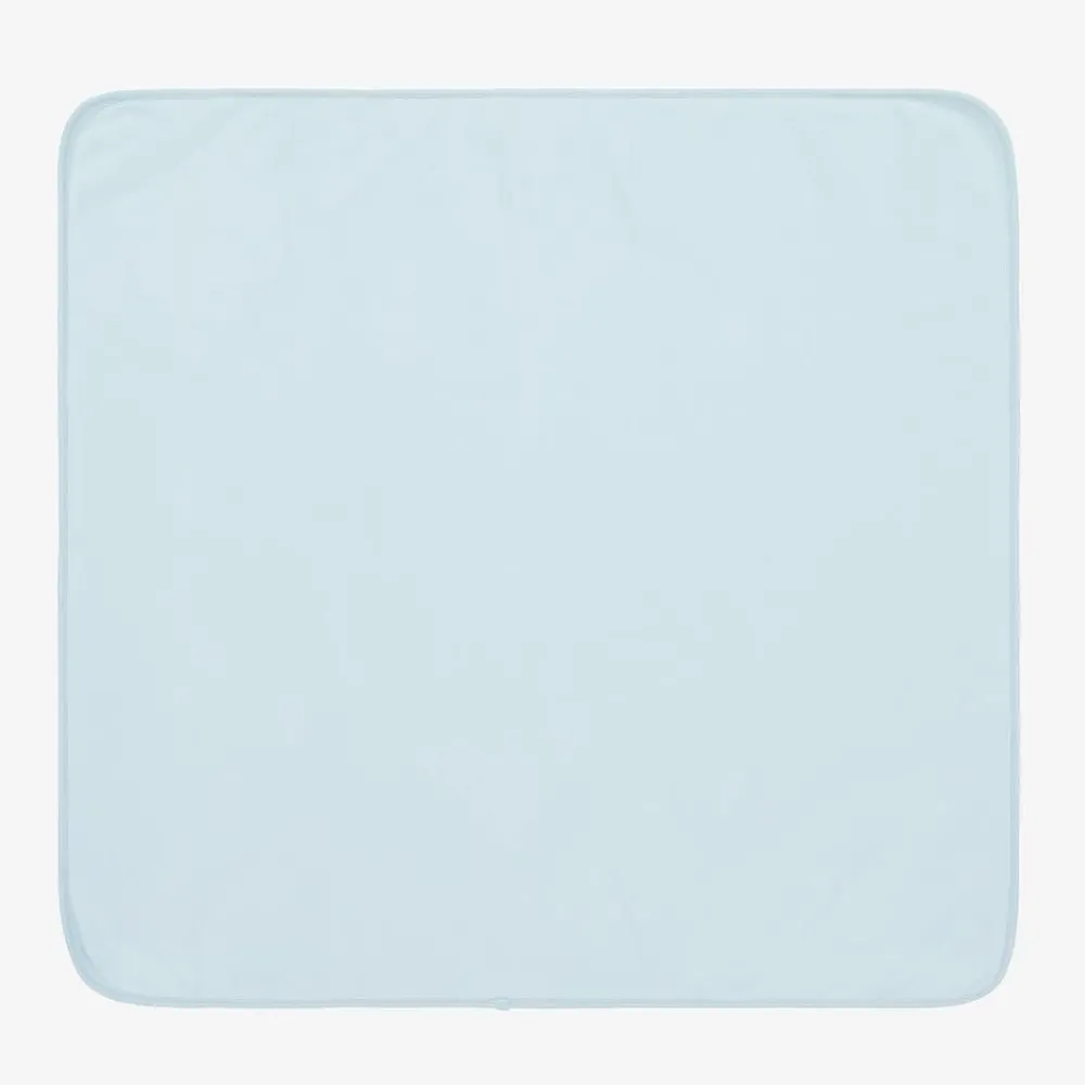 Emile et Rose Blankets & Shawls*White & Blue Cotton Blanket (73cm)