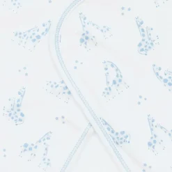 Kissy Kissy Gifts*White & Blue Giraffe Glee Pima Cotton Blanket (73cm)