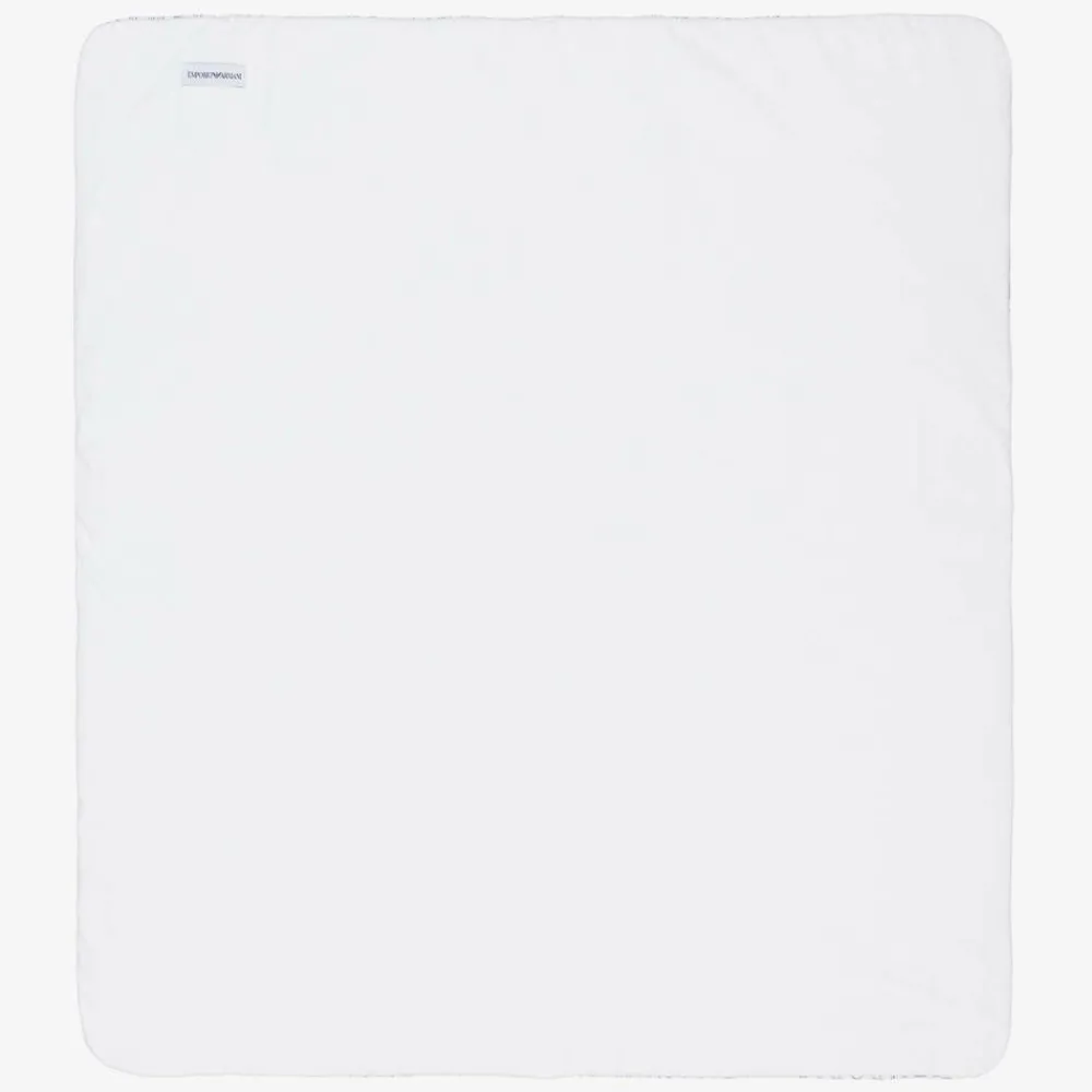 Emporio Armani Blankets & Shawls*White & Blue Padded Cotton Blanket (75cm)