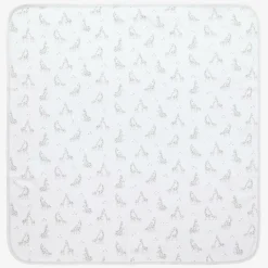 Kissy Kissy Gifts*White & Grey Giraffe Glee Pima Cotton Blanket (73cm)
