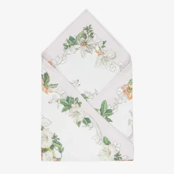 Flower Fairies™ by Childrensalon Sleeping Accessories*White & Pink Cotton Swaddle (100cm)