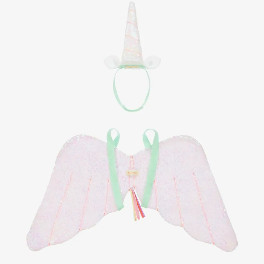 Meri Meri Costumes*White & Pink Sequin Unicorn Costume
