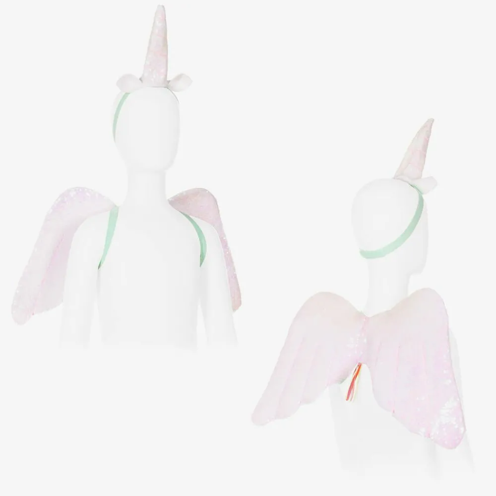 Meri Meri Costumes*White & Pink Sequin Unicorn Costume