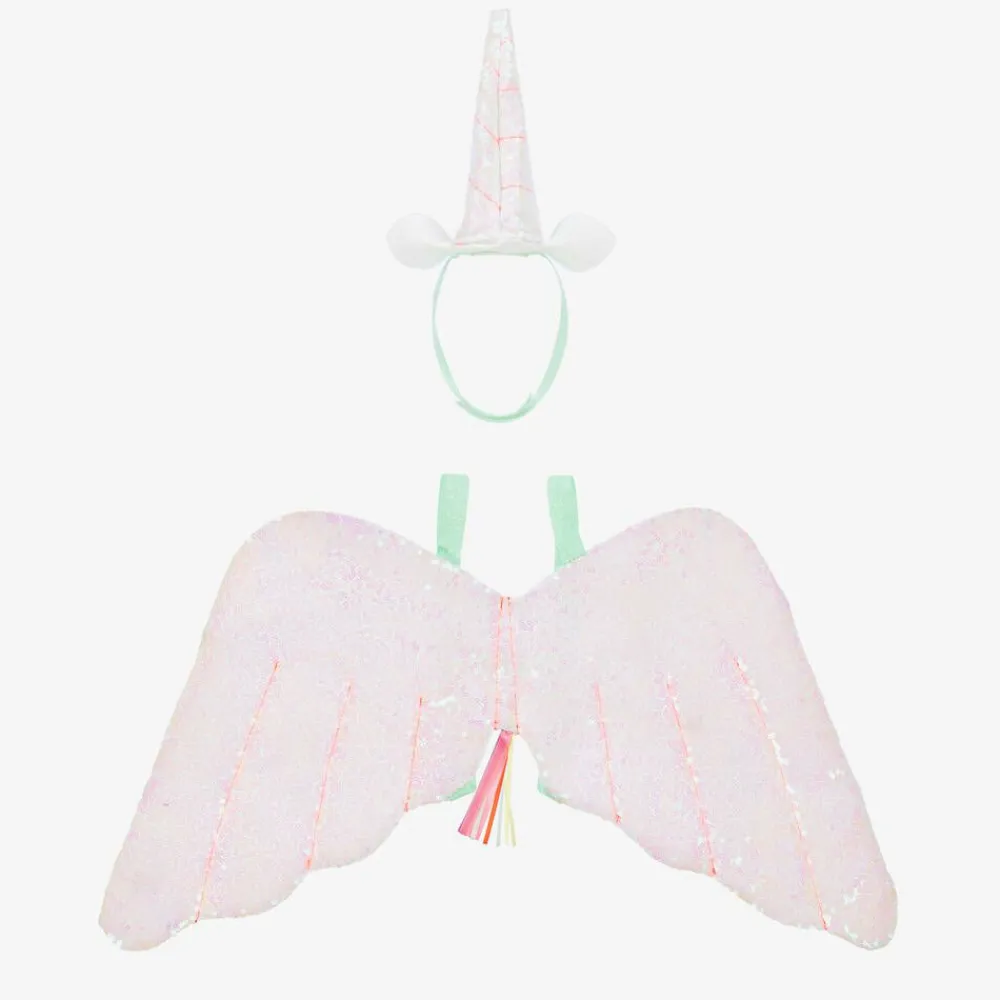 Meri Meri Costumes*White & Pink Sequin Unicorn Costume