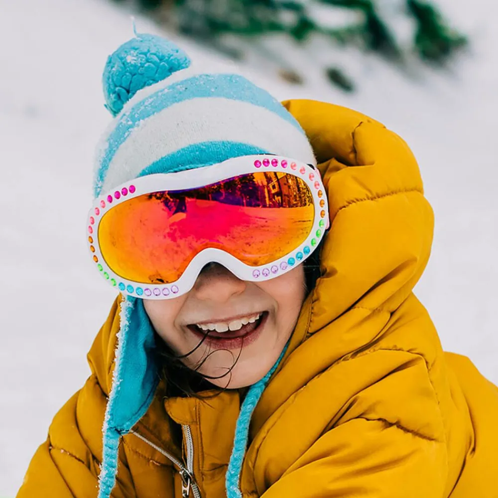 Bling2o Snowwear*White & Pink Ski Goggles