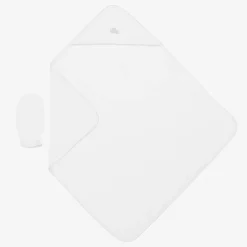 Kissy Kissy Towels & Robes*White Baby Sheep Hooded Towel & Mitt Set