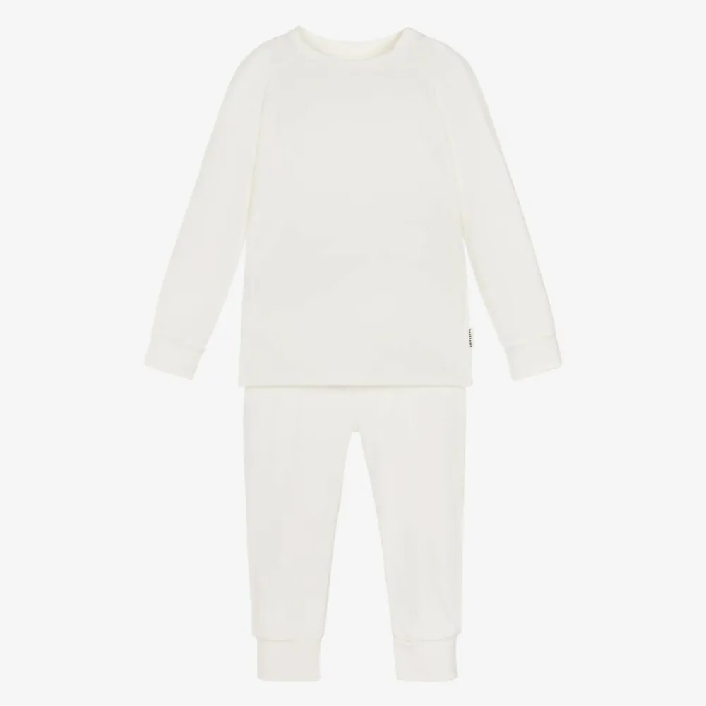 Roarsome Snowwear|Snowwear*White Bamboo Jersey Base Layer Set