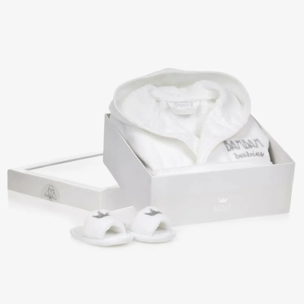 Bam Bam Towels & Robes|Nightwear*White Bathrobe Baby Gift Set