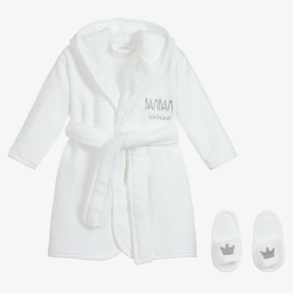Bam Bam Towels & Robes|Nightwear*White Bathrobe Baby Gift Set