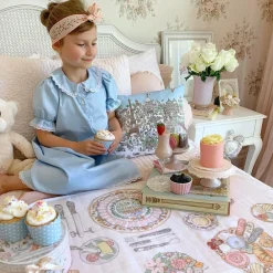 Atelier Choux Paris Sleeping Accessories*White Bon Appétit Swaddle (100cm)