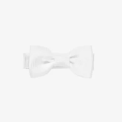Peach Ribbons Hair Accessories*White Bow Hair Clip (5cm)