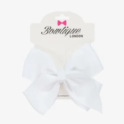 Bowtique London Hair Accessories*Bow Hair Clip (10cm) White