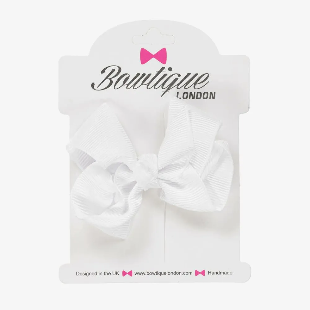 Bowtique London Hair Accessories*Bow Hair Clip (7cm) White