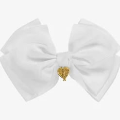 Angels Face Hair Accessories*White Bow Hair Clip (19cm) Snowdrop