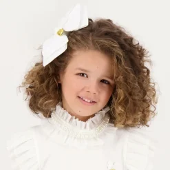 Angels Face Hair Accessories*White Bow Hair Clip (19cm) Snowdrop