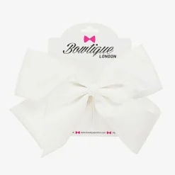Bowtique London Hair Accessories*White Bow Hair Clip (20cm)
