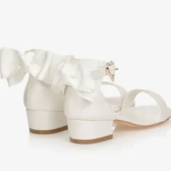 Angels Face Wedges & Heels|Wedges & Heels*White Bow Heel Sandals Snowdrop