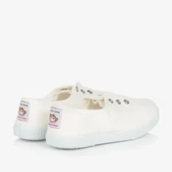 Pisamonas Trainers*White Canvas Slip-On Trainers