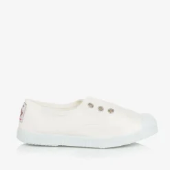 Pisamonas Trainers*White Canvas Slip-On Trainers