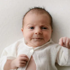 G.H.Hurt amp; Son Tops*White Cashmere Knitted Baby Cardigan