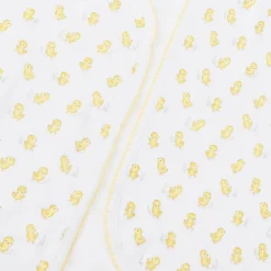 Kissy Kissy Blankets & Shawls*White Cheery Chicks Pima Cotton Blanket (73cm)