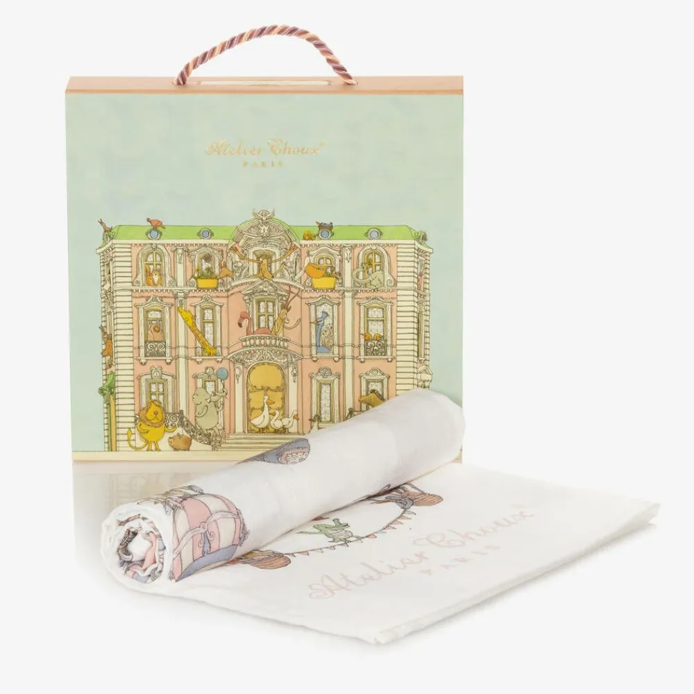 Atelier Choux Paris Sleeping Accessories*White Circus Swaddle (100cm)