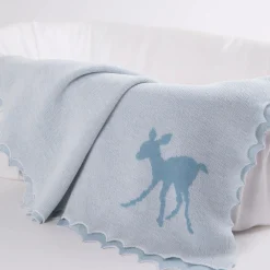 G.H.Hurt amp; Son Gifts|Babysuits*White Cotton & Blue Wool Baby Gift Set