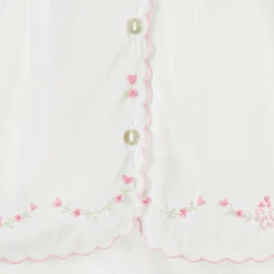 Sarah Louise Outfit Sets*White Cotton Baby Shorts Set