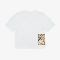 Burberry Tops*White Cotton Baby T-Shirt