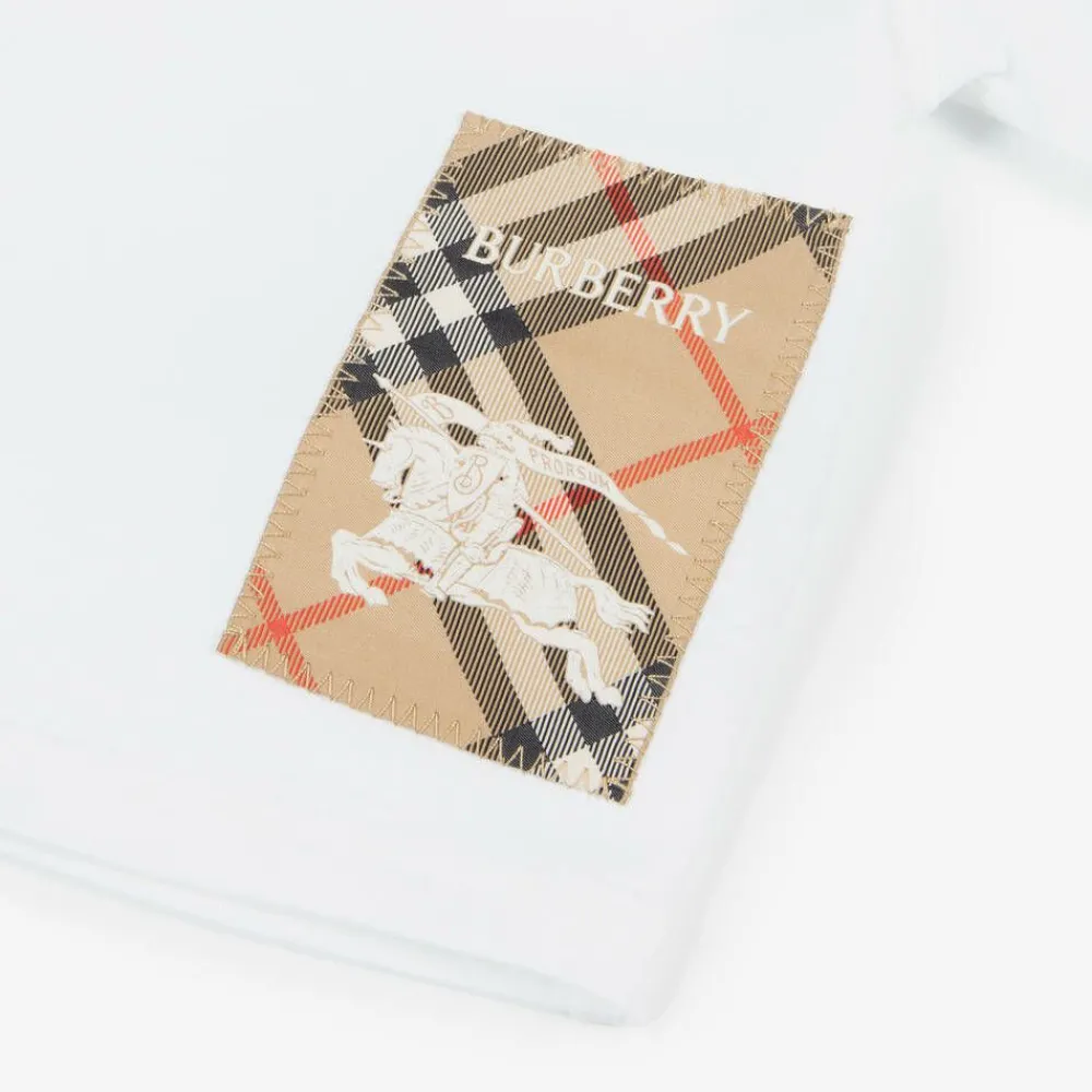 Burberry Tops*White Cotton Baby T-Shirt