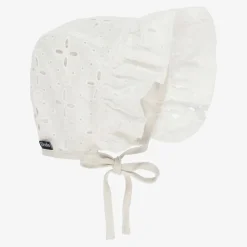 Elodie Hats*White Cotton Bonnet (SPF30)