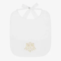 Marie-Chantal Feeding Accessories*White Cotton Crest Bib