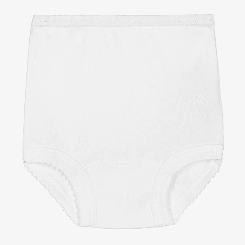 Babidu Underwear|Underwear*White Cotton Frilly Pants