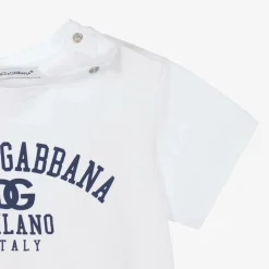 Dolce amp; Gabbana Tops|Tops*White Cotton Milano Logo Baby T-Shirt