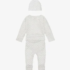 Burberry Gifts|Babysuits*White Cotton Monogram Baby Gift Set
