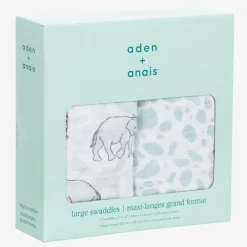 aden + anais Sleeping Accessories*White Cotton Muslin Swaddles (2 Pack)