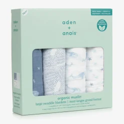 aden + anais Sleeping Accessories*White Cotton Muslin Swaddles (4 Pack)