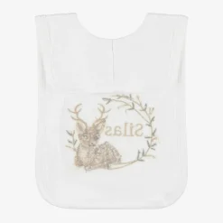 Paint My Dreams Feeding Accessories*White Cotton Personalised Reindeer Bib