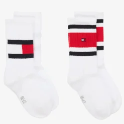 Tommy Hilfiger Socks*White Cotton Sports Socks (2 Pack)