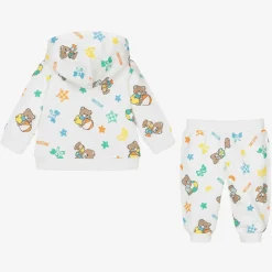 Moschino Baby Tracksuits|Tracksuits*White Cotton Teddy Bear Tracksuit