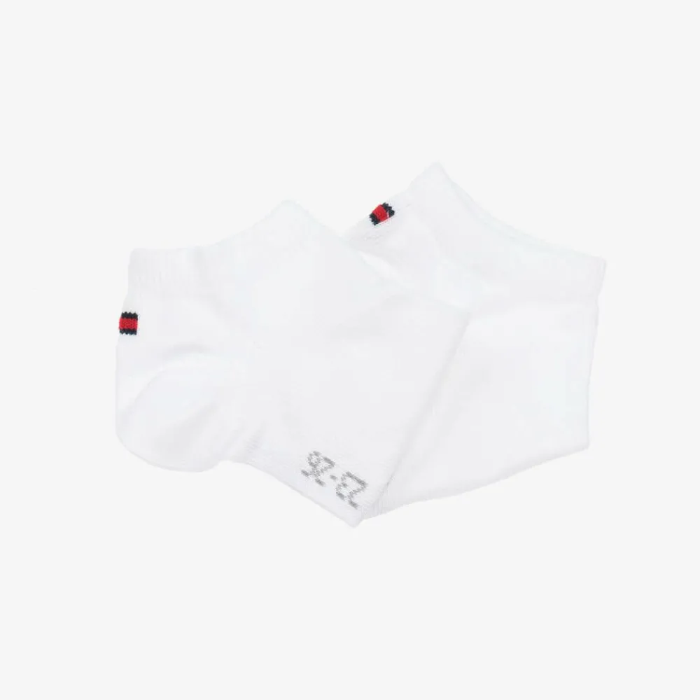 Tommy Hilfiger Socks*White Cotton Trainer Socks (2 Pack)