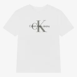 Calvin Klein Tops*White Cotton T-Shirt