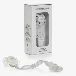 Emporio Armani Sleeping Accessories*White Dummy & Clip Set
