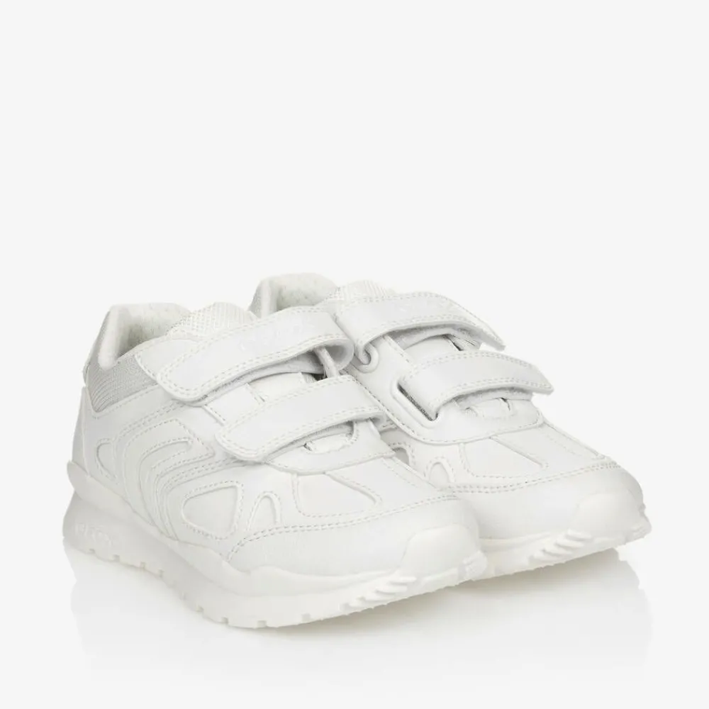 Geox Trainers|School Shoes*White Faux Leather Trainers