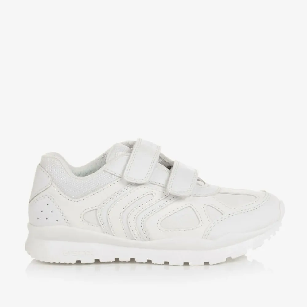 Geox Trainers|School Shoes*White Faux Leather Trainers