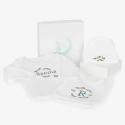 Paint My Dreams Gifts|Babysuits*White Feather Personalised Babysuit Gift Set