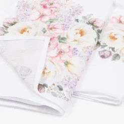 Sofija Gifts|Feeding Accessories*White Floral Muslin Cloths (2 Pack)